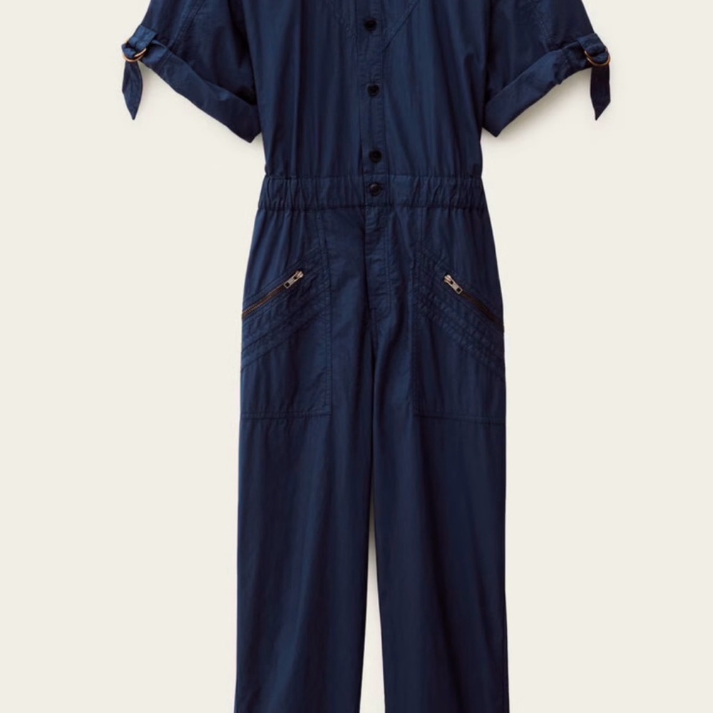 ba&sh Navy Utility Jumpsuit with Cinched Waist - Picture 3 of 3
